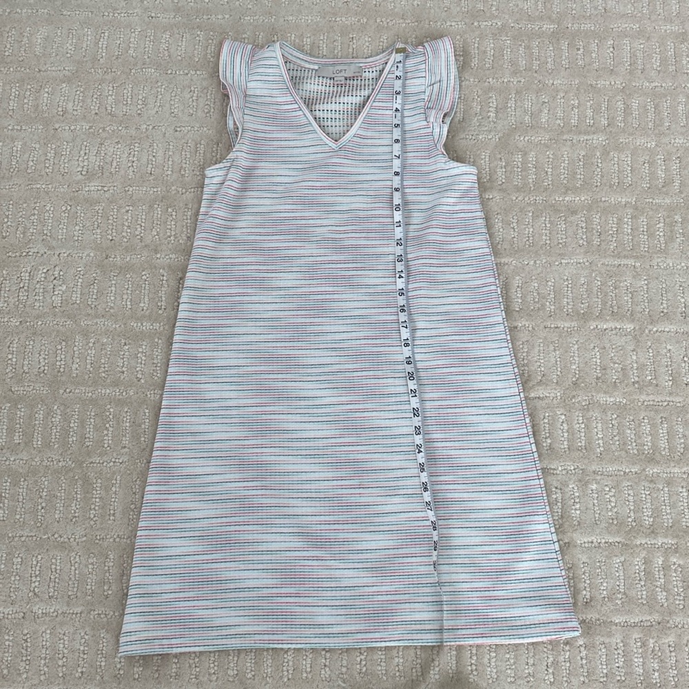 LOFT sundress with ruffle cap sleeves.